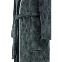 Cawö - Herren Bademantel Kimono 4839 - Farbe: silber/schwarz - 79 L