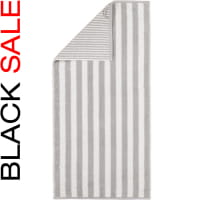 Cawö Black Sale Wendestreifen 186 - Farbe: platin - 76 Duschtuch 70x140 cm