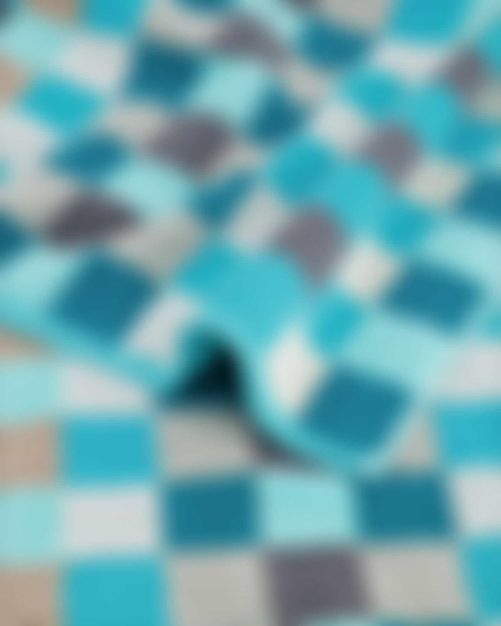 Cawö - Unique Karo 942 - Farbe: türkis - 44 Duschtuch 70x140 cm