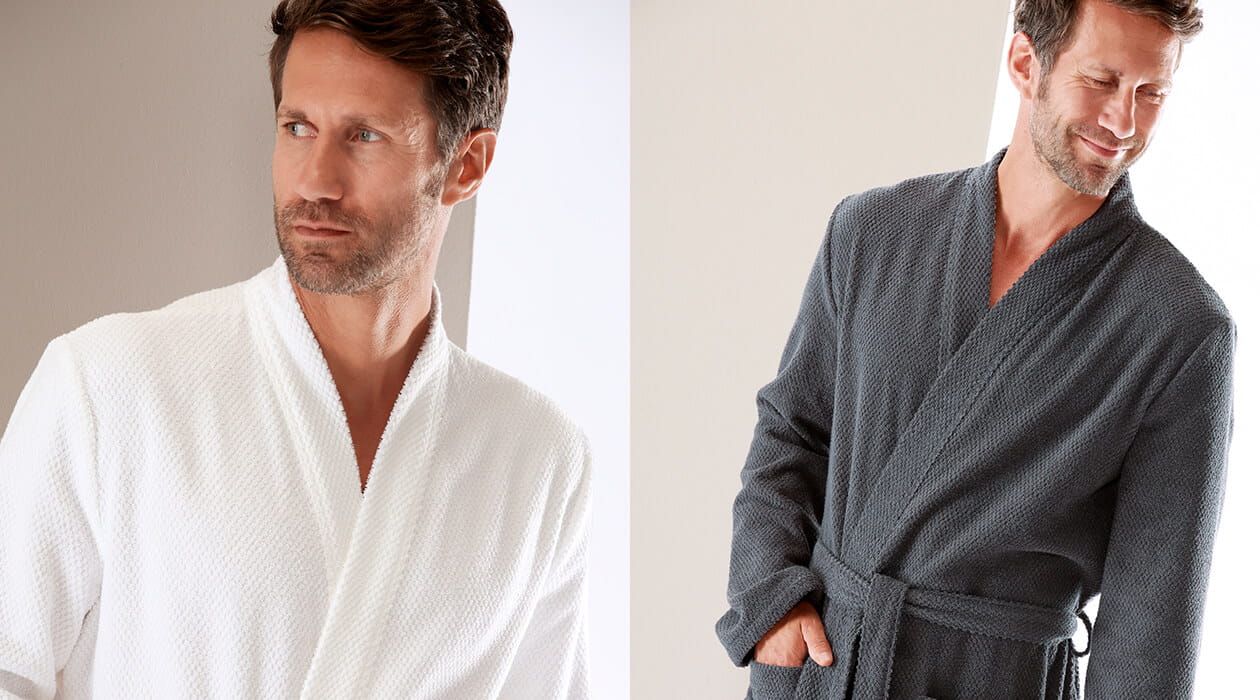Cawö Herren Bademantel Kimono Travel, Sport, Spa 1835 - Farbe: weiß - 600 Detailbild 3 Cawö Herren Bademantel Kimono Travel, Sport, Spa 1835 - Farbe: weiß - 600 Detailbild 3