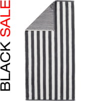 Cawö Black Sale Wendestreifen 186 - Farbe: anthrazit - 77 Handtuch 50x100 cm
