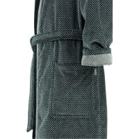 Cawö - Herren Bademantel Kimono 4839 - Farbe: silber/schwarz - 79 XL