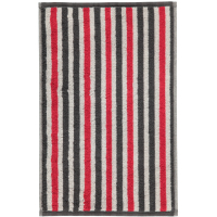 Cawö Tape Streifen 103 - Farbe: anthrazit-rot - 27 Seiflappen 30x30 cm